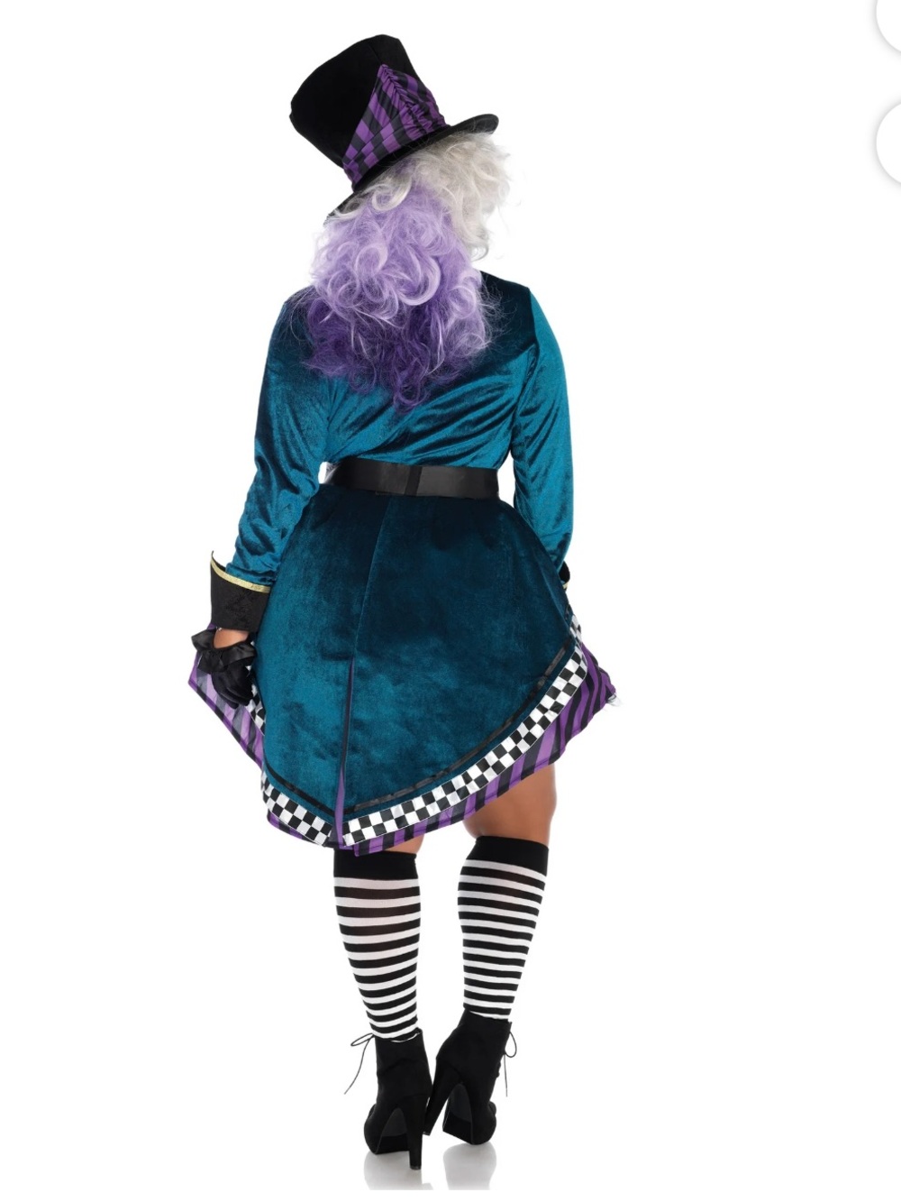 Leg Avenue Teal, Purple & Black Mad Hatter Costume - Picture 4 of 6